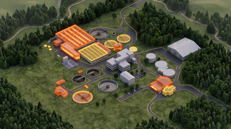 Rendering of the upgraded Blue Rock Water Resource Recovery Facility